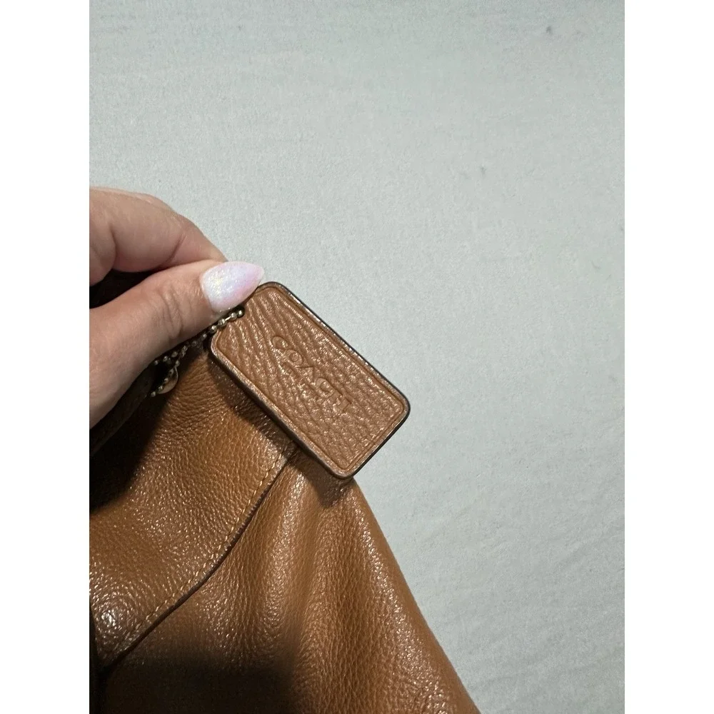 VTG Coach Pebble Leather Billie Saddle Brown Backpack - Picture 4 of 12